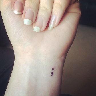 Semicolon tattoos and creative use of punctuation