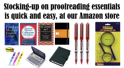 Essentials for proof readers at our Amazon store!
